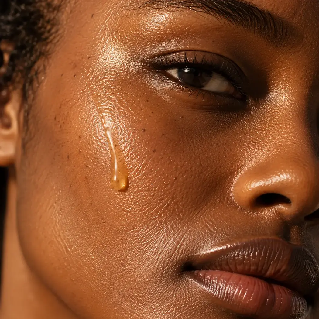 Luminous skin and softly lit beauty detail
