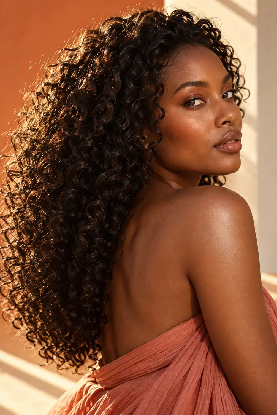 Beautifully defined natural curls